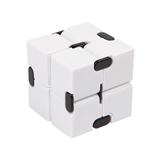 FIDGETING INFINITY CUBE By NCToys - A Time Killing & Presure Reducntion Toy For ADD, ADHD, Anxiety, and Autism Adult and Children (White)