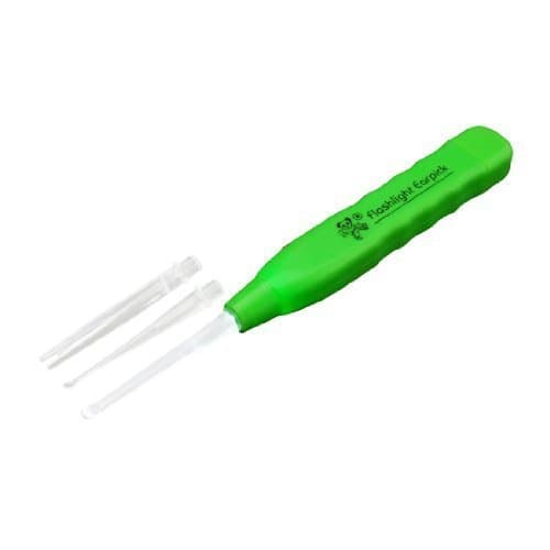 SODIAL- Green Ear cleaning Tool Q-tip with flashlight and three accessories