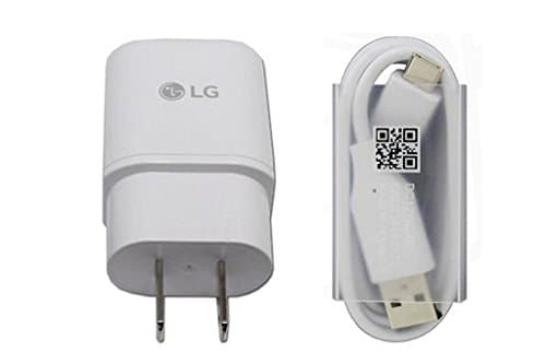 Original LG Fast Charger MCS-H05WD with Type C Cable DC12WB-C EAD63849201 for LG G5 H820, H830, LS992, US992, VS987 in Non-Retail Packaging.
