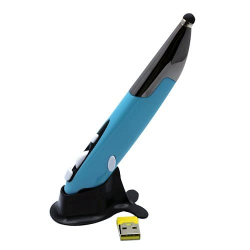 Optimal Shop 2.4GHz USB Wireless Optical Pen Mouse PPT Pointer Adjustable DPI Capacitive Touch Screen Stylus -Blue