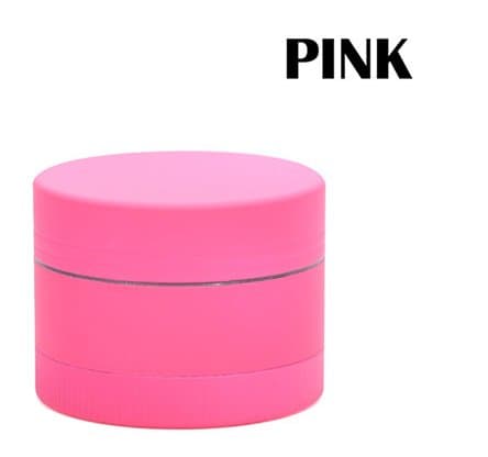 Weed Grinder 1.6”. Keep Your Herbs Safe & Fresh 3 piece Grinder.Zinc Alloy Material Made, Razor-sharp Teeth. Great for Pot, Herb & Tobacco Fluorescence color (Pink)