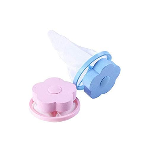 LIVDAT 4 Pcs Reusable Washing Machine Floating Lint Mesh Bag Hair Filter Net Pouch