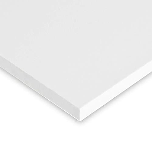 Online Plastic Supply White PVC Expanded Sheet 1/4" (6mm) x 24" x 36" (3 Pack)