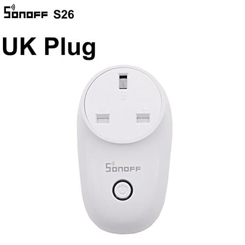 S26 Wi-Fi Smart Plug,Wireless Plug Socket Sonoff Smart WiFi Home Timing Plug, Wireless Remote Timer Light Socket Outlet Work with Amazon Google
