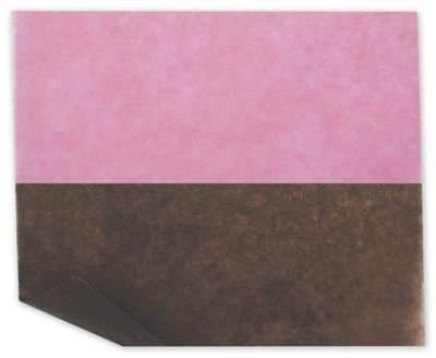 Solid Food Grade Tissue Paper - Bakery Tissue Paper, Strawberry/Chocolate Mix, 6 x 10 3/4" (1000 sheets per box) - BOWS-11-04BKT-MIX