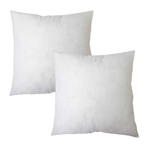 SZVIPIT Pillows Insert Cushion 18 X 18 Inches Pack Of 2 Square Form Polyester, Standard/White-Full and Fluffy
