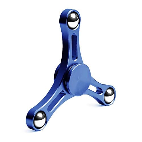 UPMSX Stainless Triangular Fidget Spinner Aluminum Stress Reducer Perfect For ADD, ADHD, Anxiety, and Autism Adult Children (Blue)