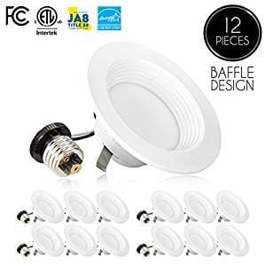 SGL 12-Pack 4 inch Dimmable LED Recessed Lighting, 9W (65W Replacement), 3000K Warm Light, 750Lm, LED Downlight