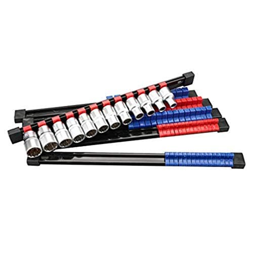 6 pcs set Socket sleeve for Industrial ABS Mountable Socket Rail Rack Holder Organizer 1/4 3/8 1/2 Drive with Socket Clip