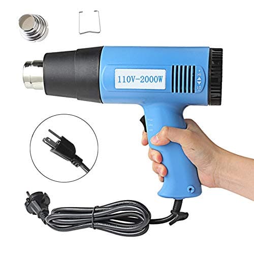 2000W Variable Temperature Heat Gun,CAIDU 140℉~1200℉ (60℃~650℃) Temperature Adjustable Industrial Electric Heat Gun,Handheld High Power Hot Air Gun for Wallpaper Paint Stripping
