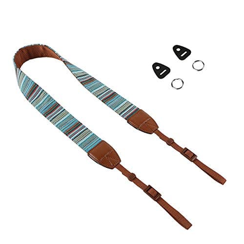 Camera Neck Shoulder Strap Anti-Slip Colorful Camera Strap Belt Compatible for Canon Nikon Sony Fujifilm Olympus Panasonic Pentax Samsung Mirrorless and All DSLR Cameras