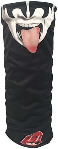 DryBuff Unique Two Way Design. One Buff - Two Characters. Can Serve as Outdoor Face Shield,Mask,Headband,Bandana,Neck Gaiter,Balaclava,Neck Warmer,Helmet Liner and Scarf (Kiss & Rolling Stones)