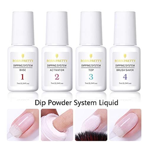 Dip Powder System Liquid Available: Base, Activator, Top, Brush Saver (Sold Separately)