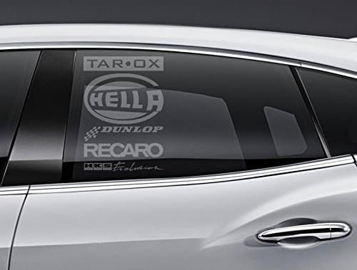 12 x Etched Glass Sponsor Stack Logo Stickers,Graphics,Decals set