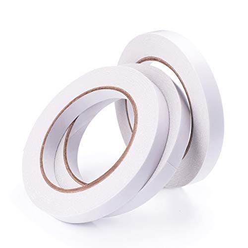 1/2" x 30 Yards 3 Rolls Double-Sided Adhesive Sticker Tape for Arts, Crafts, Photography, Scrapbooking, Card Making, Gift Wrapping & Office School Stationery Supplies (12.7mm*27.5m*3 Rolls)