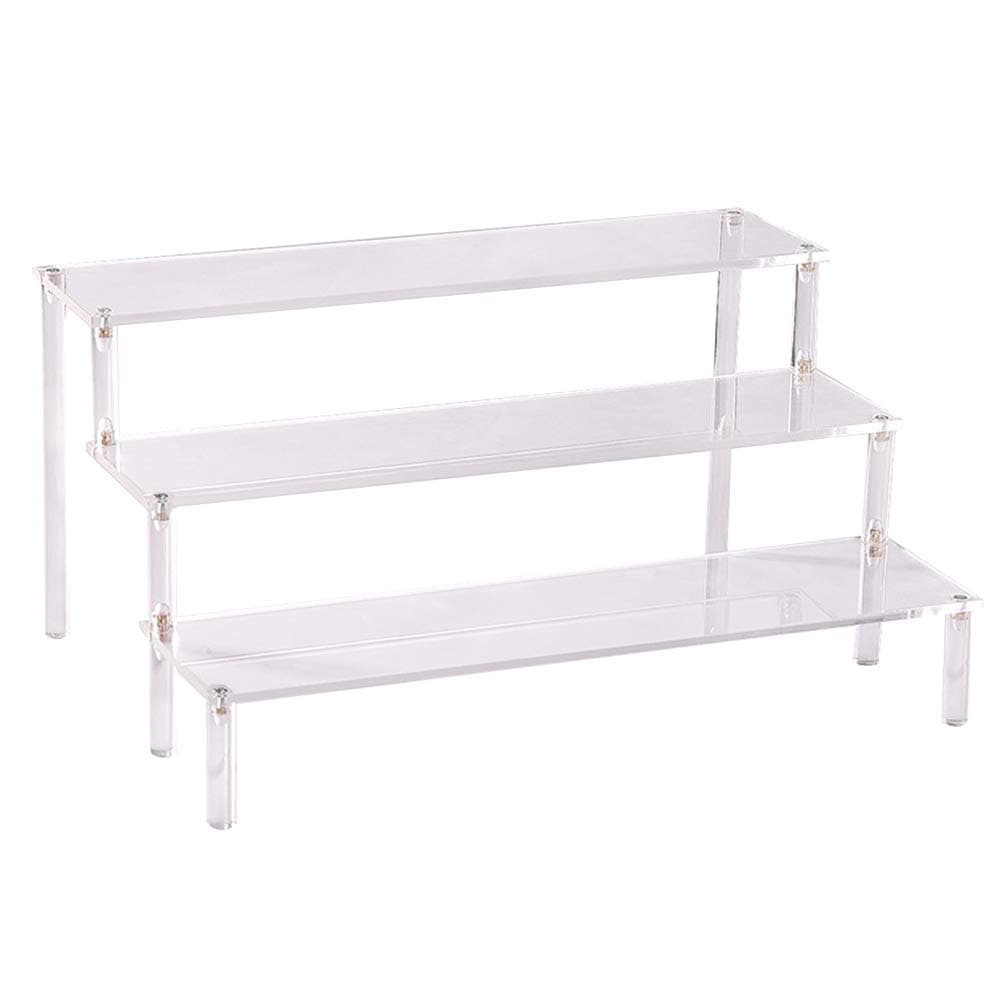 Three-Tier Display Rack Clear Acrylic Detachable Ladder Frame Toy Car Home Decor Display Stand