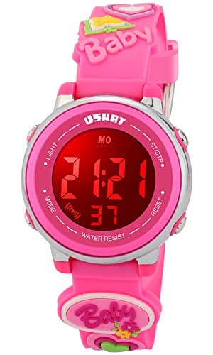 Kid Watch 3D Cute Cartoon Multi Function 50M Waterproof Sport LED Alarm Stopwatch Digital Child Wristwatch for Boy Girl