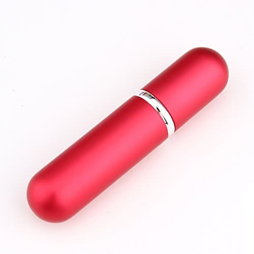 Essential Oils Glass Bottles Refillable 5 ml Perfume/Aromatherapy/Organic Beauty Bottles with Stainless Steel Outer Red