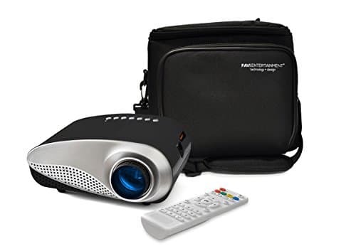 FAVI K1 LED LCD (HVGA) Mini Video Projector Kit, includes 2 items - projector, case - Black