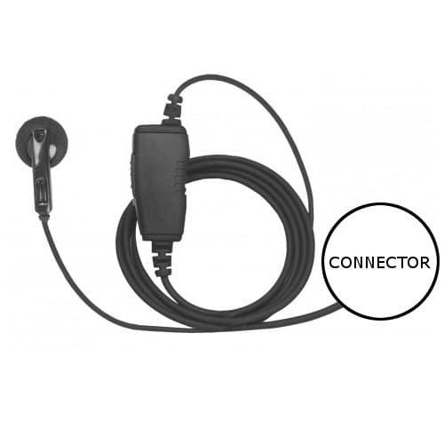 1-Wire Earbud Earpiece Inline PTT for Hytera and Titan 2-Way Radios (See List)