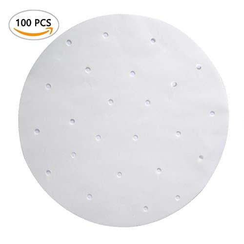 Time Roaming 9 inch Perforated Parchment Steamer Paper Liners, Pack of 100