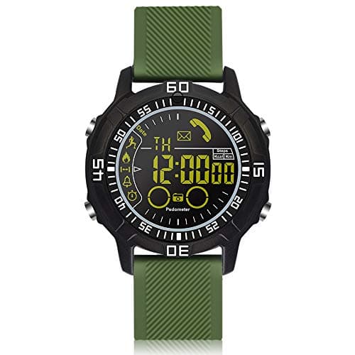 ROADTEC Digital Smart Watch, IP67 Waterproof 5ATM Bluetooth 4.0 Sport Smartwatch with Call SMS Notification Pedometer Remote Camera for iOS Android …