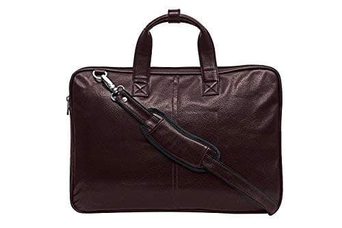 Gentleman Leather 14" Brown Laptop Briefcase