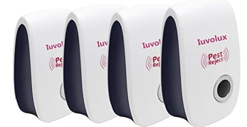 Pest Repellent 4 Pack - Electronic Pest Repeller Best for Home & Kitchen - Ultrasonic Pest Control Plug In Repeller Repel Pests: Mouse, Mosquito, Bug,Cockroach and More White