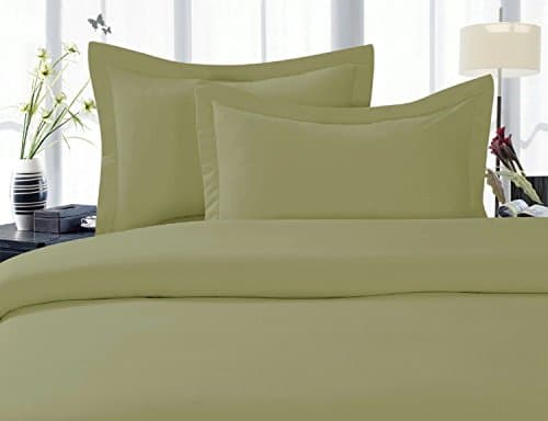 Elegance Linen ® 1200 Thread Count Egyptian Quality Luxury Super Soft WRINKLE FREE 4-Piece Sheet Set , Deep Pocket - King Green