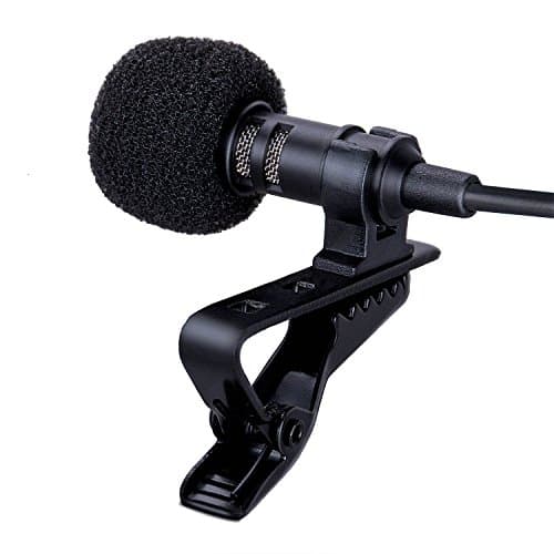 SENMON Lavalier Microphone Tie Clip-on Mic for iPhone, iPad, iPod Touch, Mobile Phones, Lapel Condenser Microphone with Omnidirectional Pattern for Interviews, Chat, Conference and Voice Recording