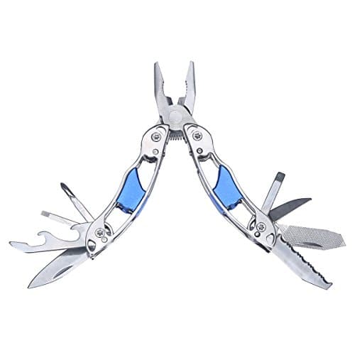 Mad Style 12 in 1 Wingman Multitool, 12 in 1 Multi Tool, Blue Steel Multitool