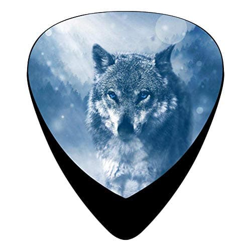 Bokeh Wolf Guitar Picks Celluloid Print Boys Complete Assorted 12 Pack