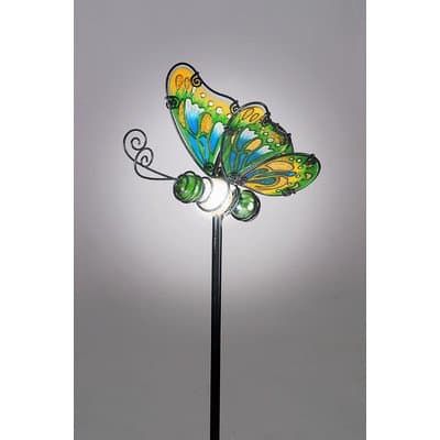 Butterfly Garden Stake with Solar Powered LED