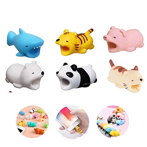 animal bites cable protector buddies chomper cute dream phone Cable Accessory Protects - 6 Pack