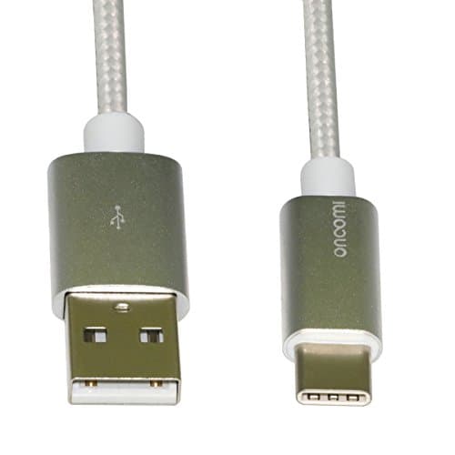 ONCOMI Usb Type C Charger Fast Charging Cable Metal Housing durable 3ft Nylon Braided Cord for Samsung Galaxy S9, Nexus 6P 5X, LG G5 6P 5X, LG G5
