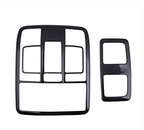 Cosilee Front&Rear Reading Light Cover Frame for Mazda CX-5 CX5 2017 2018 (Carbon Fiber)