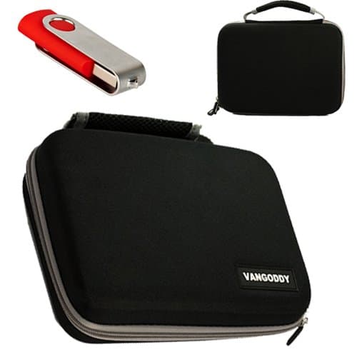 Harlin Hardshell Case for your 7 inch Nook HD in Black with a Grey trim. With 3 in 1 extra features, SD card holder, two pouches, 3 adhesive Velcro stickers and mesh pocket + Black 4GB USB Flash Drive!