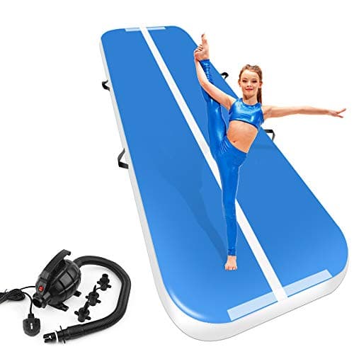 9.84ft/13.13ft/16.4ft/19.69ft/23ft/26ft/29ft/33ft/36ft/39ft Air Track Tumbling Mat for Gymnastics Inflatable Airtrack Floor Mats with Electric Air Pump for Home Use Cheer Training Cheerleading