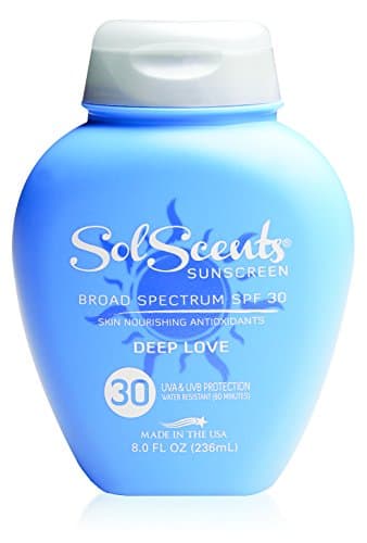 Sunscreen Scented Lotion – SPF 30 – Refreshing Sun Protection For Sensitive Skin, Water-Resistant Natural Sunblock, Moisturizes & Protects Skin From UVA & UVB Rays - Deep Love Scent