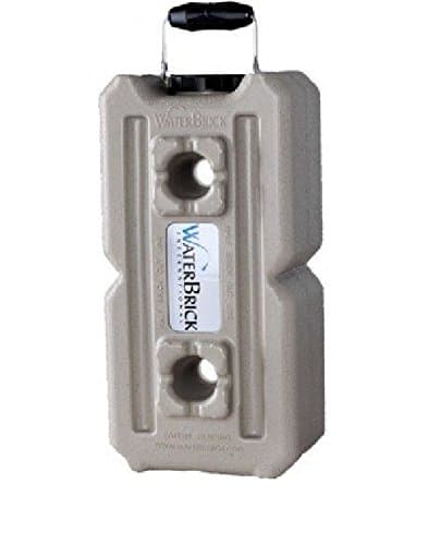 WaterBrick 1833-0003-12 Stackable Water and Food Storage Container, Holds 3.5 gal of Liquids/Up to 27 lb. of Dry Foods, Tan (Pack of 12)