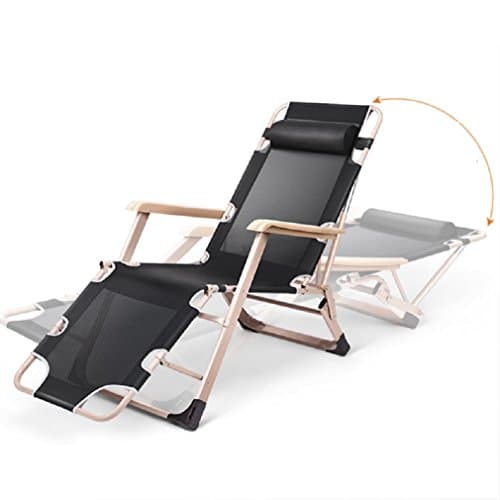 Bestwind 1 PACK, Extra thick square tube chaise longue folding chair lunch break chair folding deck siesta leisure chair