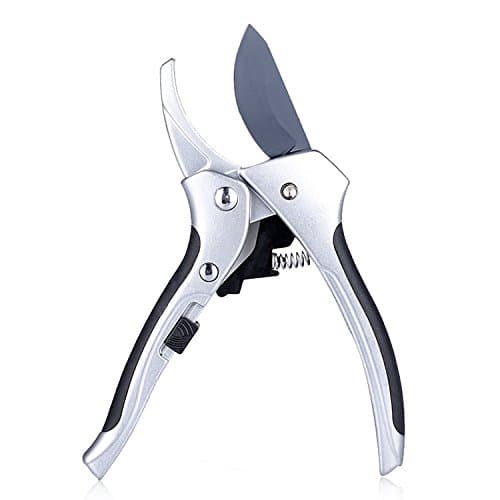 Garden Scissors, Professional Bypass Pruning Shears /Hand Pruner- Heavy Duty Metal Blade - Surface Teflon SK-5 Handle - Designed for Gardening Trimming Work -JA-13-076