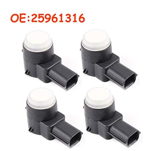 Reverse Backup Object Sensor 4 PIECES 25961316 25962147,25961317, 21995586,15239247, 25961321 For Opel Buick Cadillac Chevrolet GMC 2009-2010 Parking Sensor,White