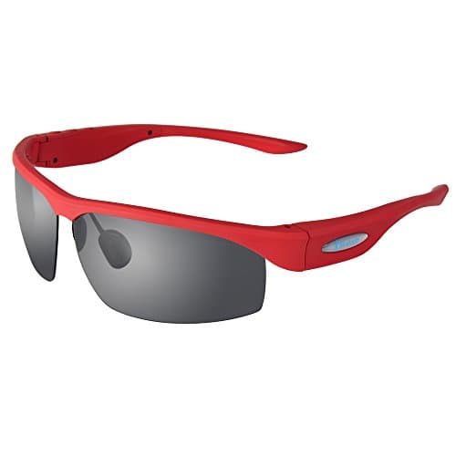 Caeze Smart CSR Bluetooth 4.0 Headset Sunglasses Polarized Glasses for Cycling,Fishing,Driving,Golf,Running and other Outdoor Activities (Red)