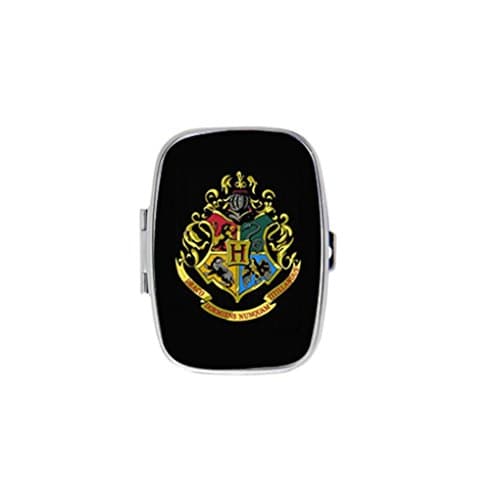 VOLLET Hogwarts School Gryffindor Crest Creative Square Pill Case Pocket Box Stainless Steel Mirrored Locket Portable