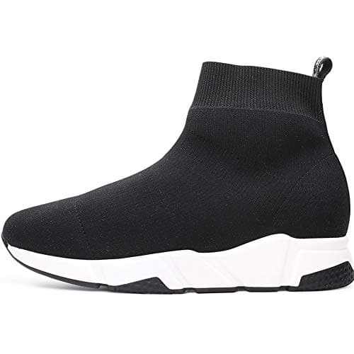 Men's Shoes Elevator Boots - Available for Size 8, 9 - Hidden Wedges 6cm 2.38 inch Fashion Casual Sneakers Boots Ankle Bootie Black