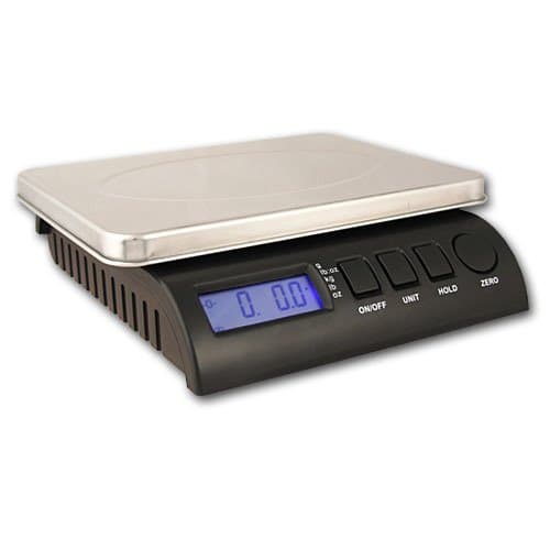 ZIEIS | 70 Lb. Capacity | Digital Kitchen Scale | BigTop 10" x 7.5" Stainless Steel Platform | Z-SEAL | 110V Adapter | 0.5 Ounce Accuracy