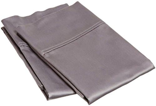 600-Thread-Count Egyptian Cotton Luxury & Super Soft 2 Qty Pillow case Body Size (20"x60") Dark Grey Solid By Sleepwell Bedding