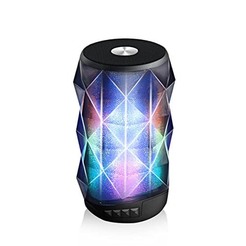 Bluetooth Speaker with LED Lamp - JIAMA TWS Bluetooth Speakers, 8 Lighting Mode, Table Lamp Night light with USB stick, TF Card, AUX Supported, Hands-free Speakerphone