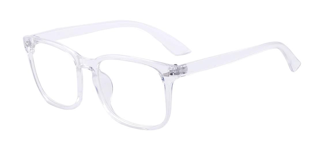 Outray Blue Light Blocking Glasses Square Nerd Eyeglasses Frame Anti Blue Ray Computer Game Glasses White